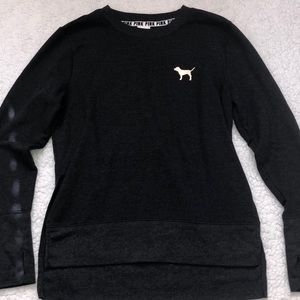 EUC Small PINK high low crew neck sweater